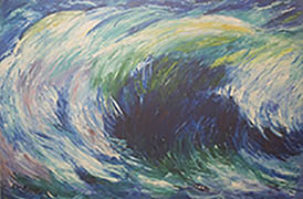 Deep Wave oil tryptych
